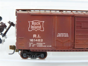 N Scale Micro-Trains MTL RI Rock Island 40' Boxcar #161462 Weathered
