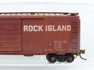 N Scale Micro-Trains MTL RI Rock Island 40' Boxcar #161462 Weathered