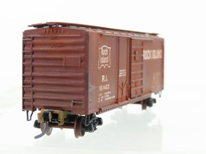 N Scale Micro-Trains MTL RI Rock Island 40' Boxcar #161462 Weathered
