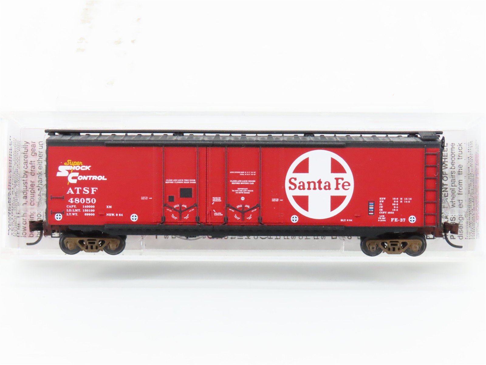 N Scale Micro-Trains MTL 03600070 ATSF Santa Fe 50' Boxcar #48050 Weathered