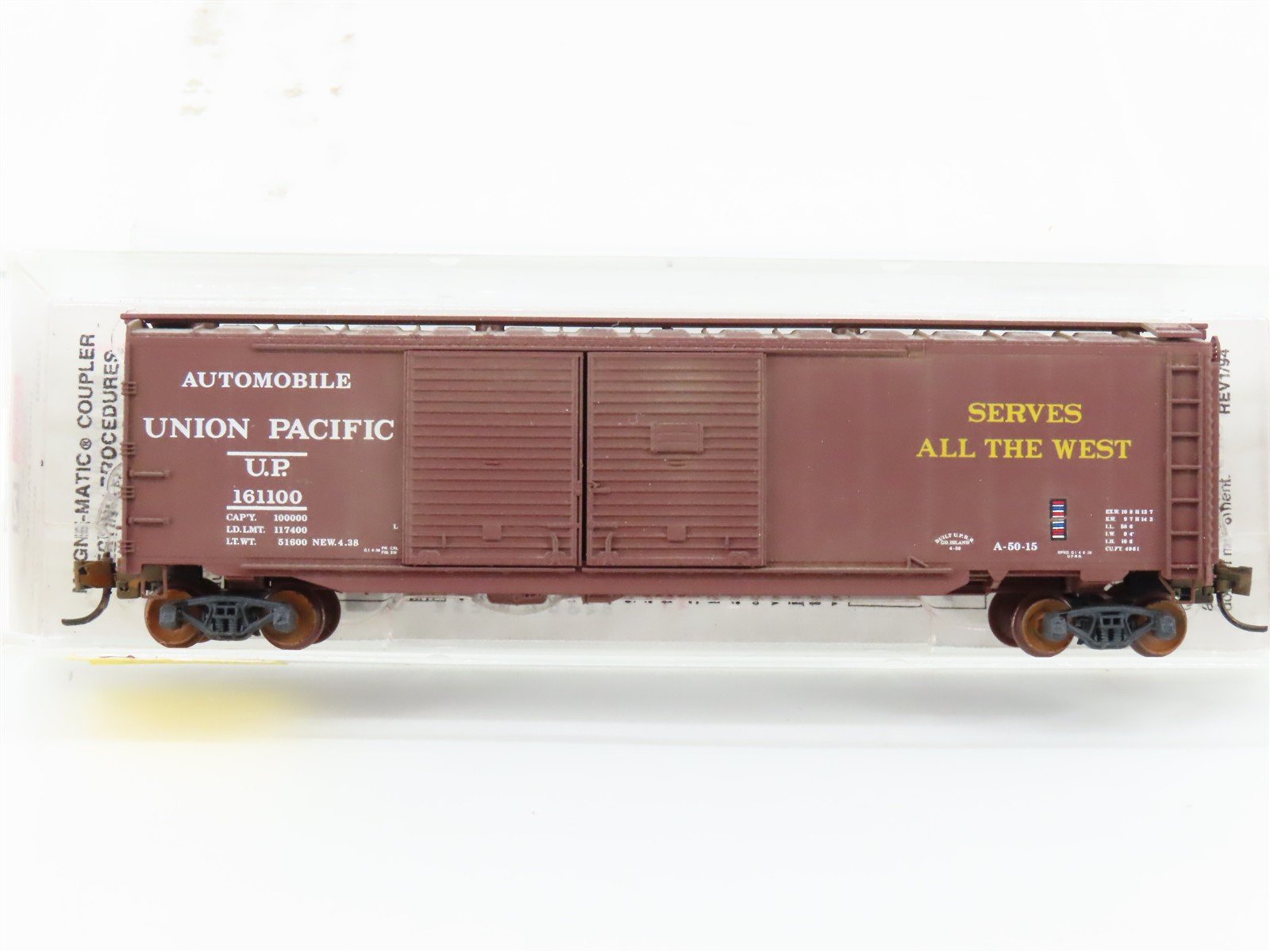 N Scale Micro-Trains MTL 78030 UP Union Pacific 50' Boxcar #161100 Weathered