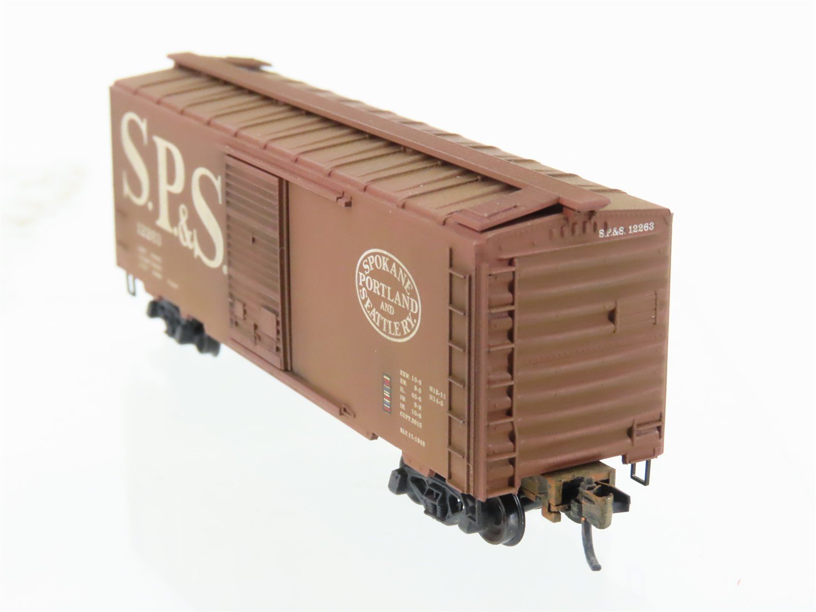 N Micro-Trains MTL 20246 SP&S Railway 40' Standard Boxcar #12263 Weathered