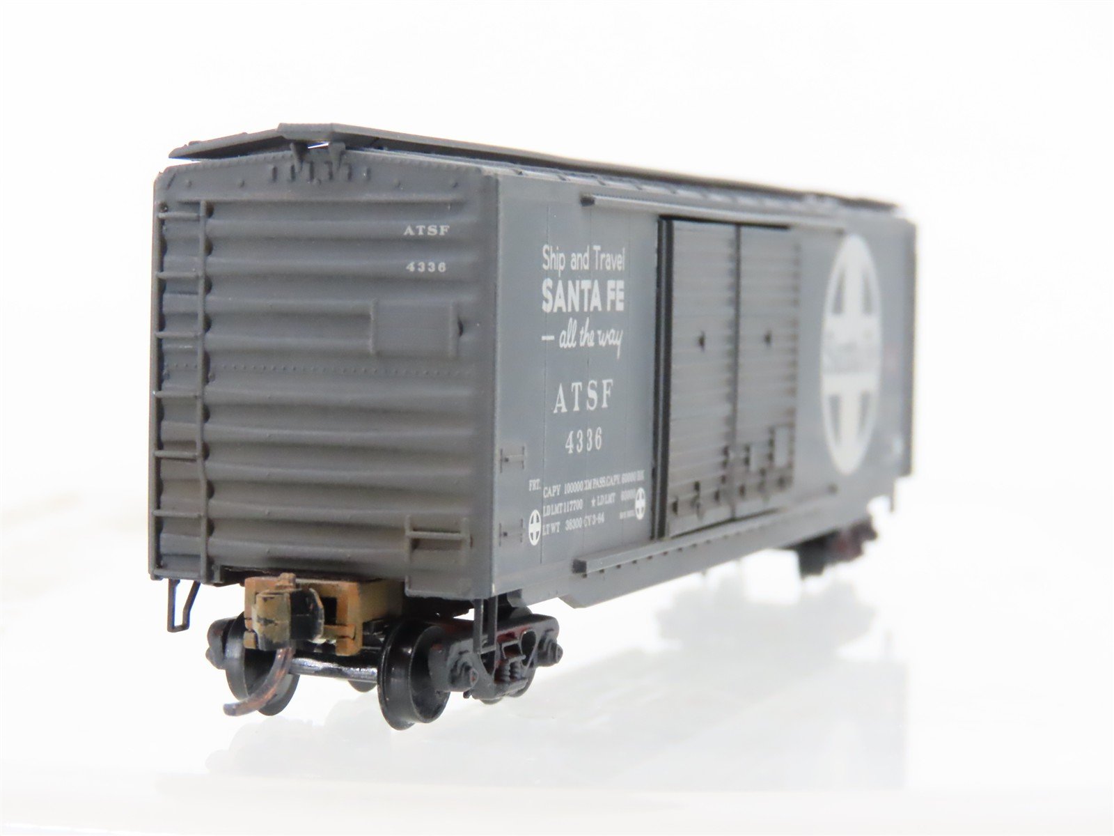 N Scale Micro-Trains MTL 34250 ATSF Santa Fe 50' Boxcar #4336 Weathered