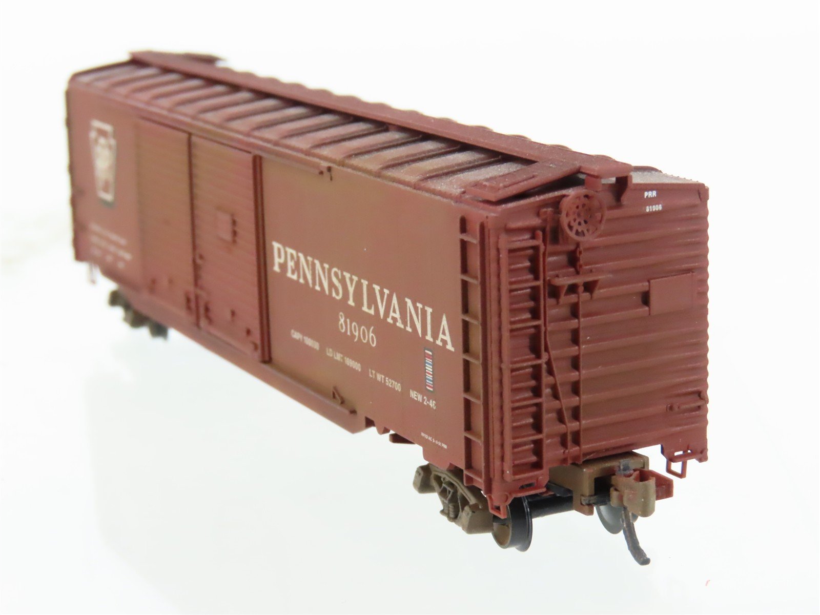 N Scale Micro-Trains MTL 78010 PRR Pennsylvania 50' Boxcar #81906 Weathered