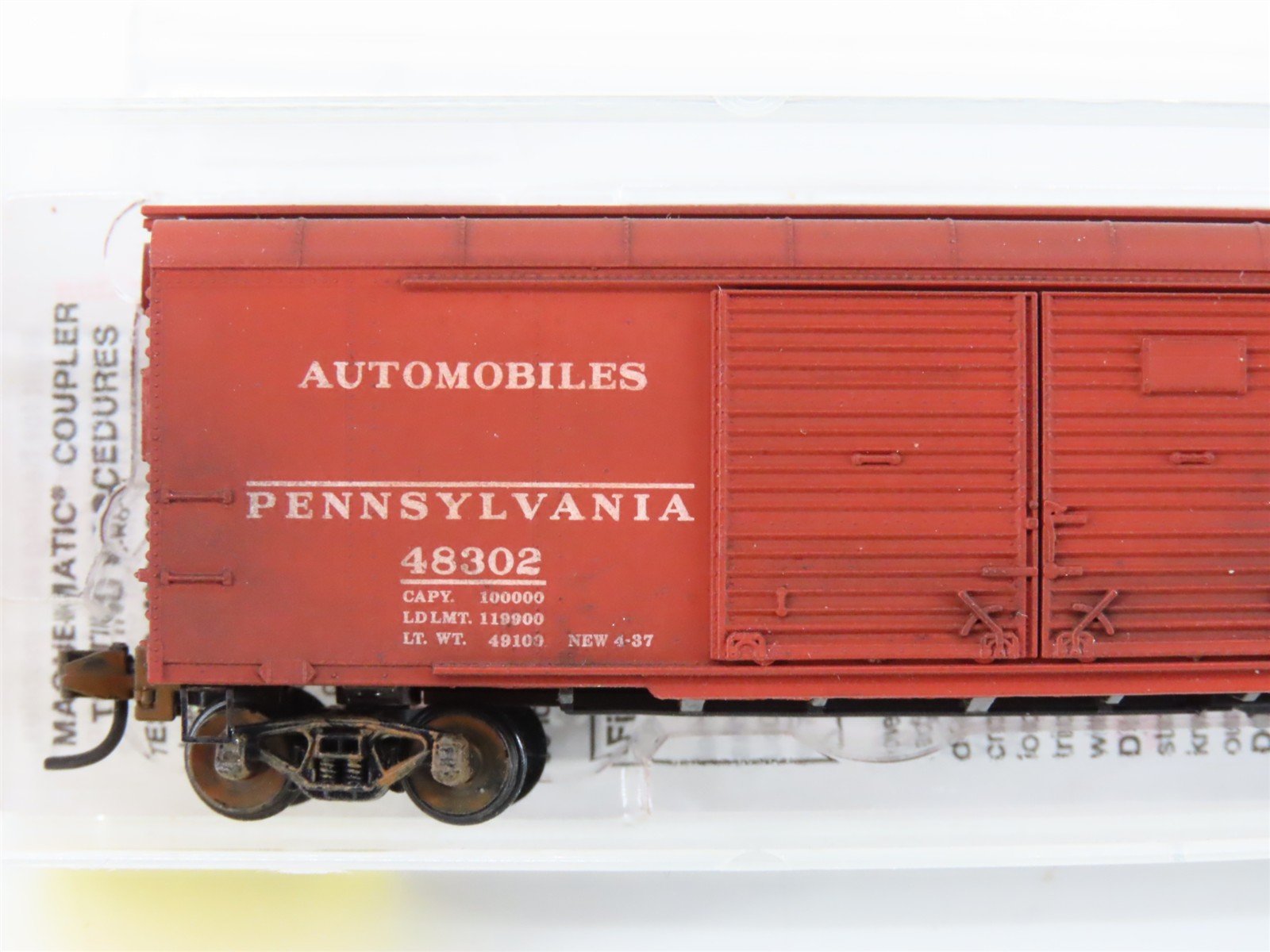 N Scale Micro-Trains MTL 79010 PRR Pennsylvania 50' Boxcar #48302 Weathered