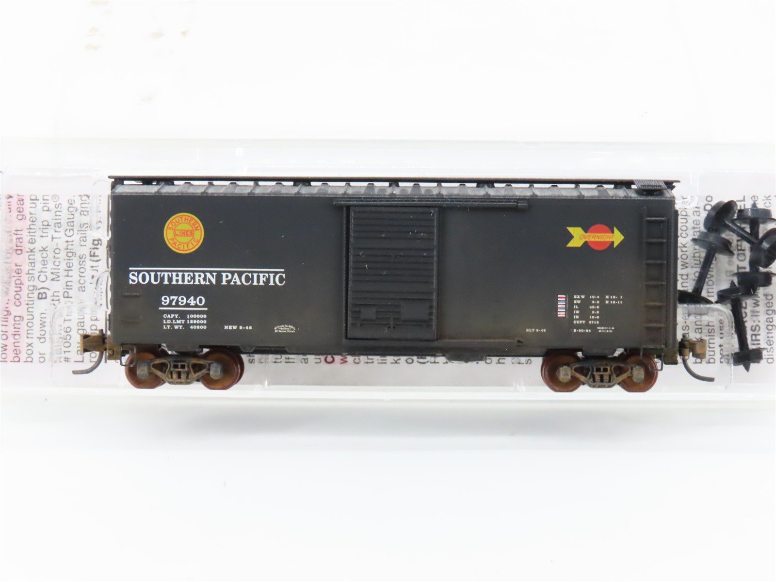 N Scale Micro-Trains MTL 20090 SP Southern Pacific 40' Boxcar #97940 Weathered