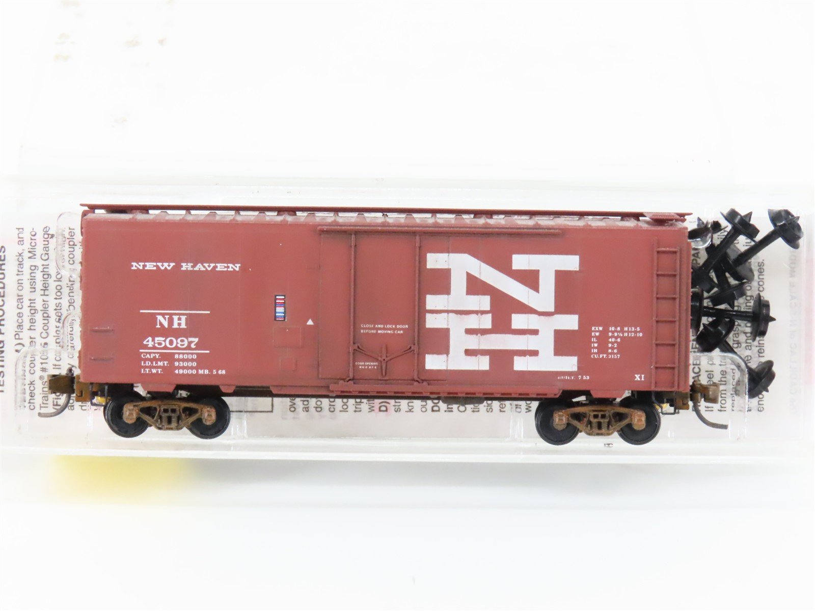 N Scale Micro-Trains MTL 21250 NH New Haven 40' Boxcar #45097 Weathered