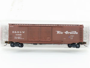 N Scale Micro-Trains MTL 34060 DRGW Rio Grande 50' Boxcar #63505 Weathered