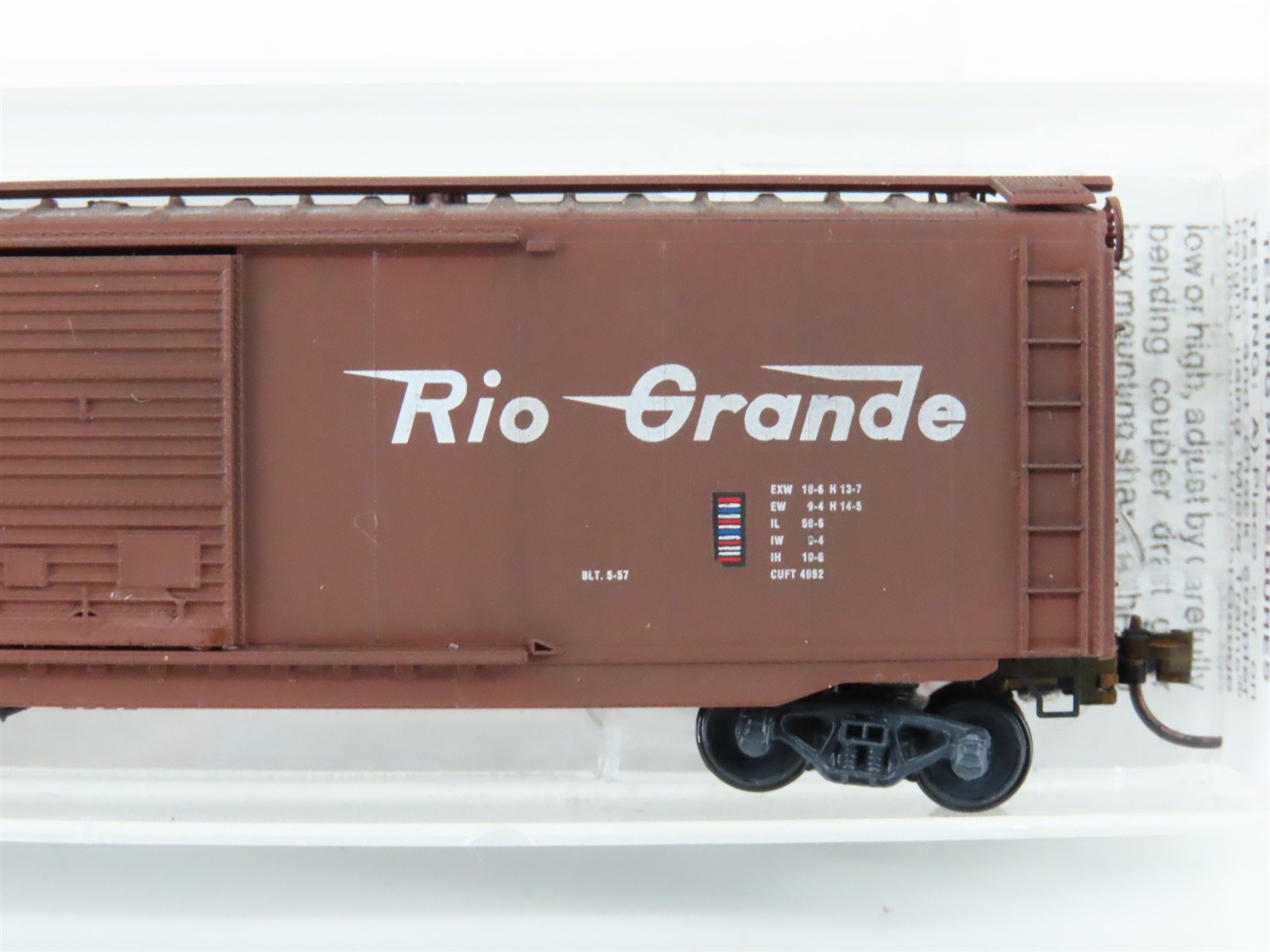 N Scale Micro-Trains MTL 34060 DRGW Rio Grande 50' Boxcar #63505 Weathered