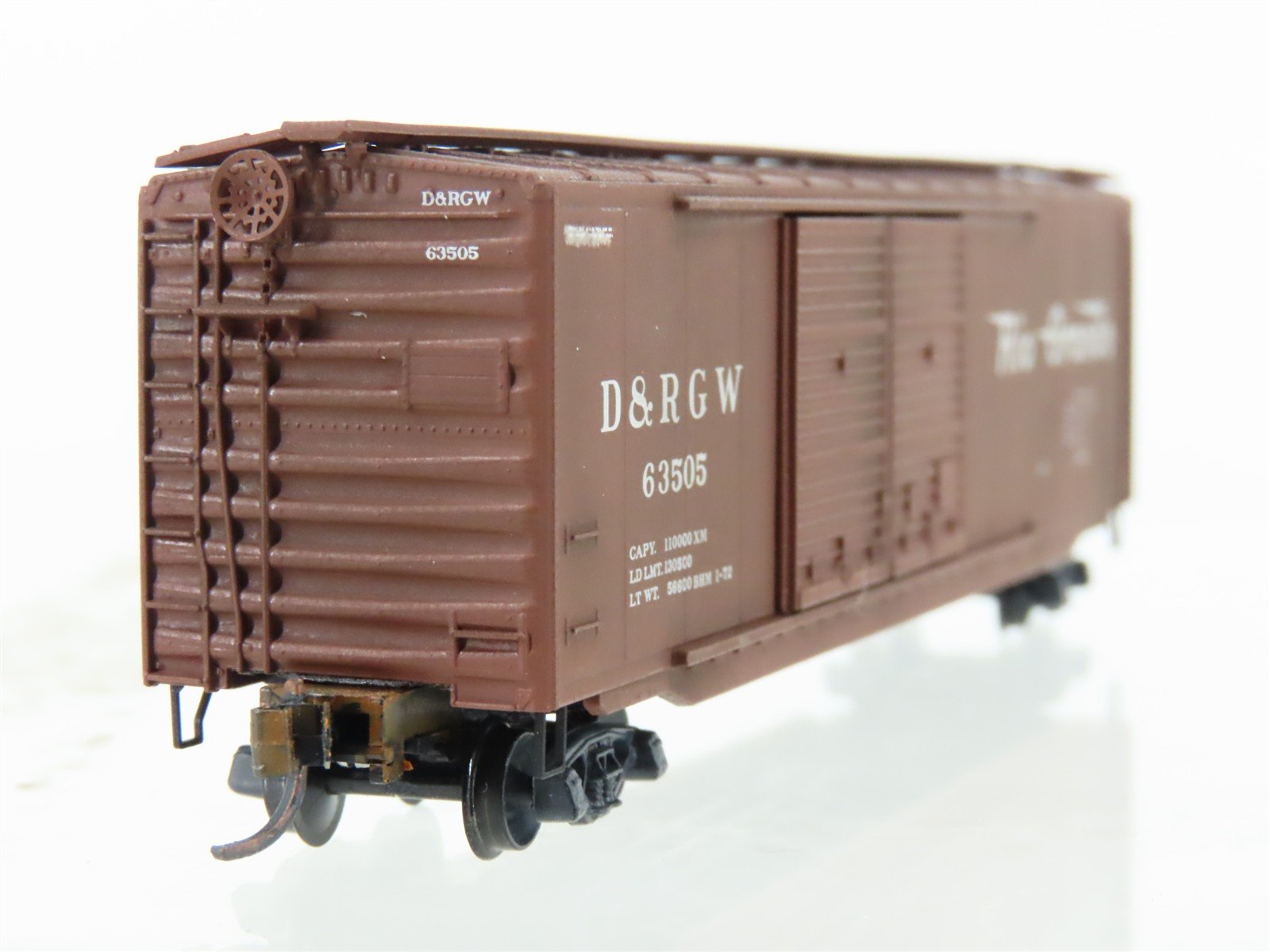 N Scale Micro-Trains MTL 34060 DRGW Rio Grande 50' Boxcar #63505 Weathered