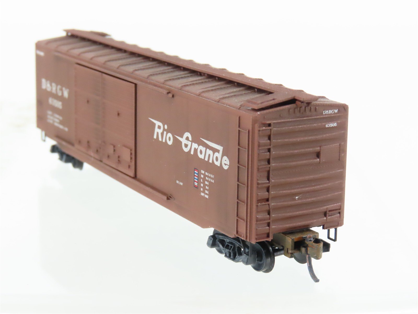 N Scale Micro-Trains MTL 34060 DRGW Rio Grande 50' Boxcar #63505 Weathered