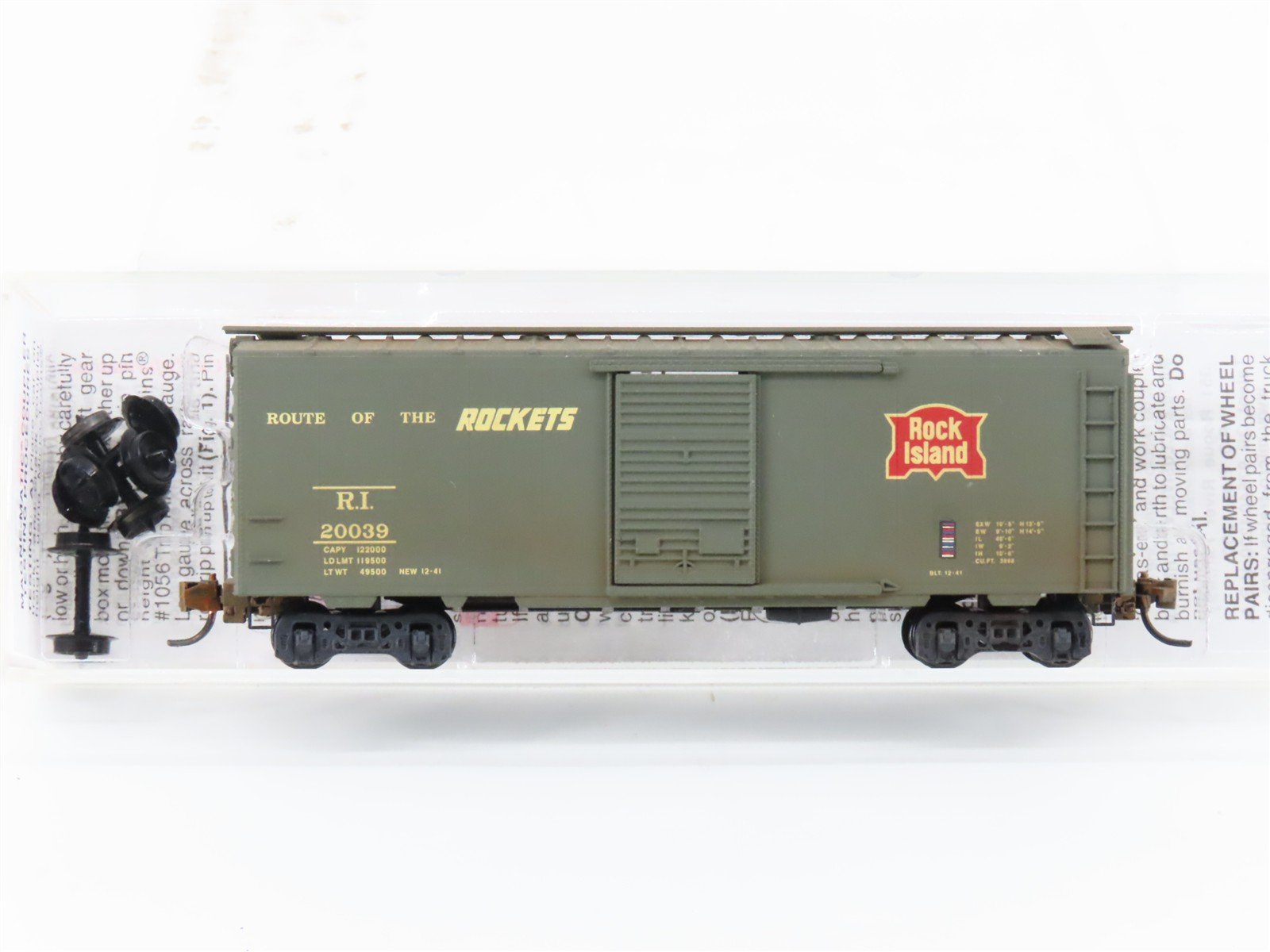 N Scale Micro-Trains MTL 20566 RI Rock Island 40' Boxcar #20039 Weathered