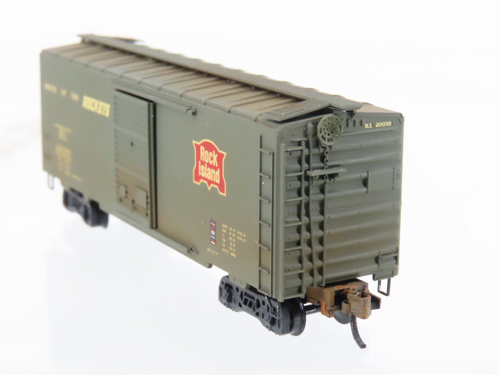 N Scale Micro-Trains MTL 20566 RI Rock Island 40' Boxcar #20039 Weathered