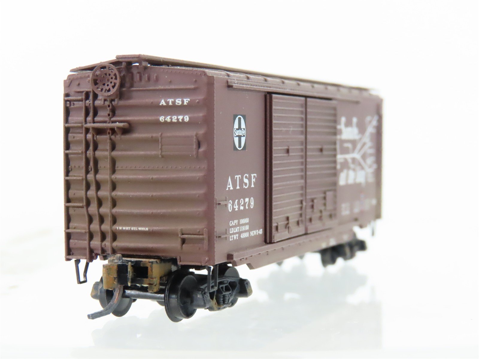 N Scale Micro-Trains MTL 23290 ATSF Santa Fe 40' Boxcar #64279 Weathered