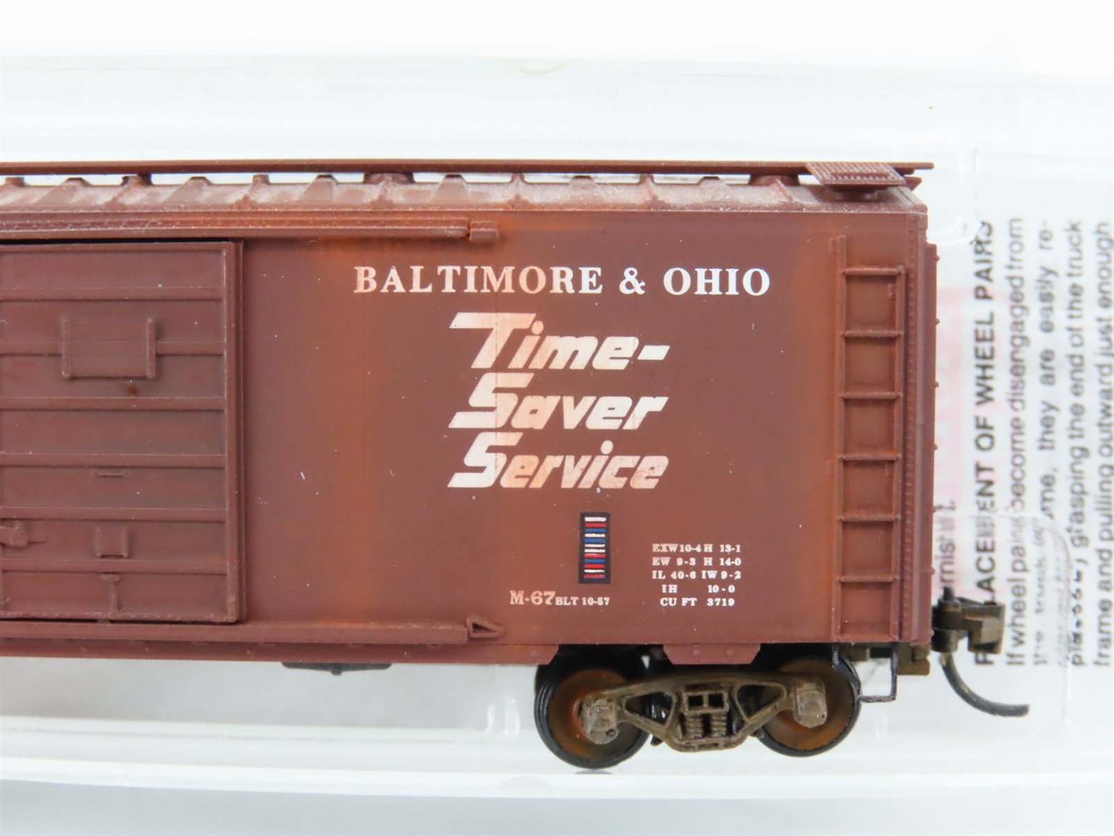 N Scale Micro-Trains MTL 20346 B&O Baltimore & Ohio 40' Boxcar #470687 Weathered