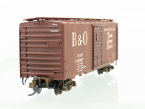 N Scale Micro-Trains MTL 20346 B&O Baltimore & Ohio 40' Boxcar #470687 Weathered