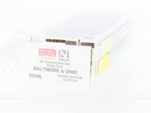 N Scale Micro-Trains MTL 20346 B&O Baltimore & Ohio 40' Boxcar #470687 Weathered