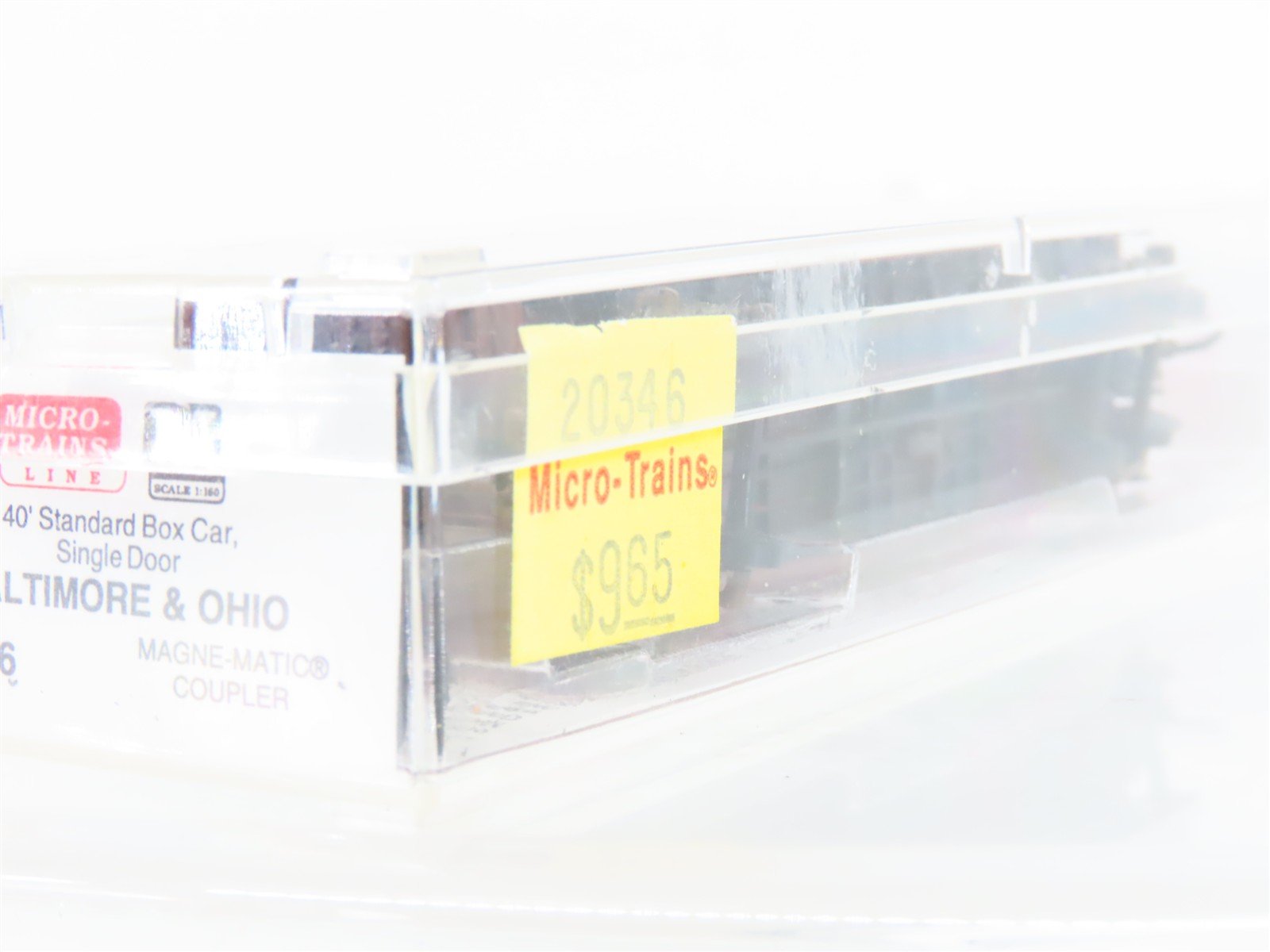 N Scale Micro-Trains MTL 20346 B&O Baltimore & Ohio 40' Boxcar #470687 Weathered