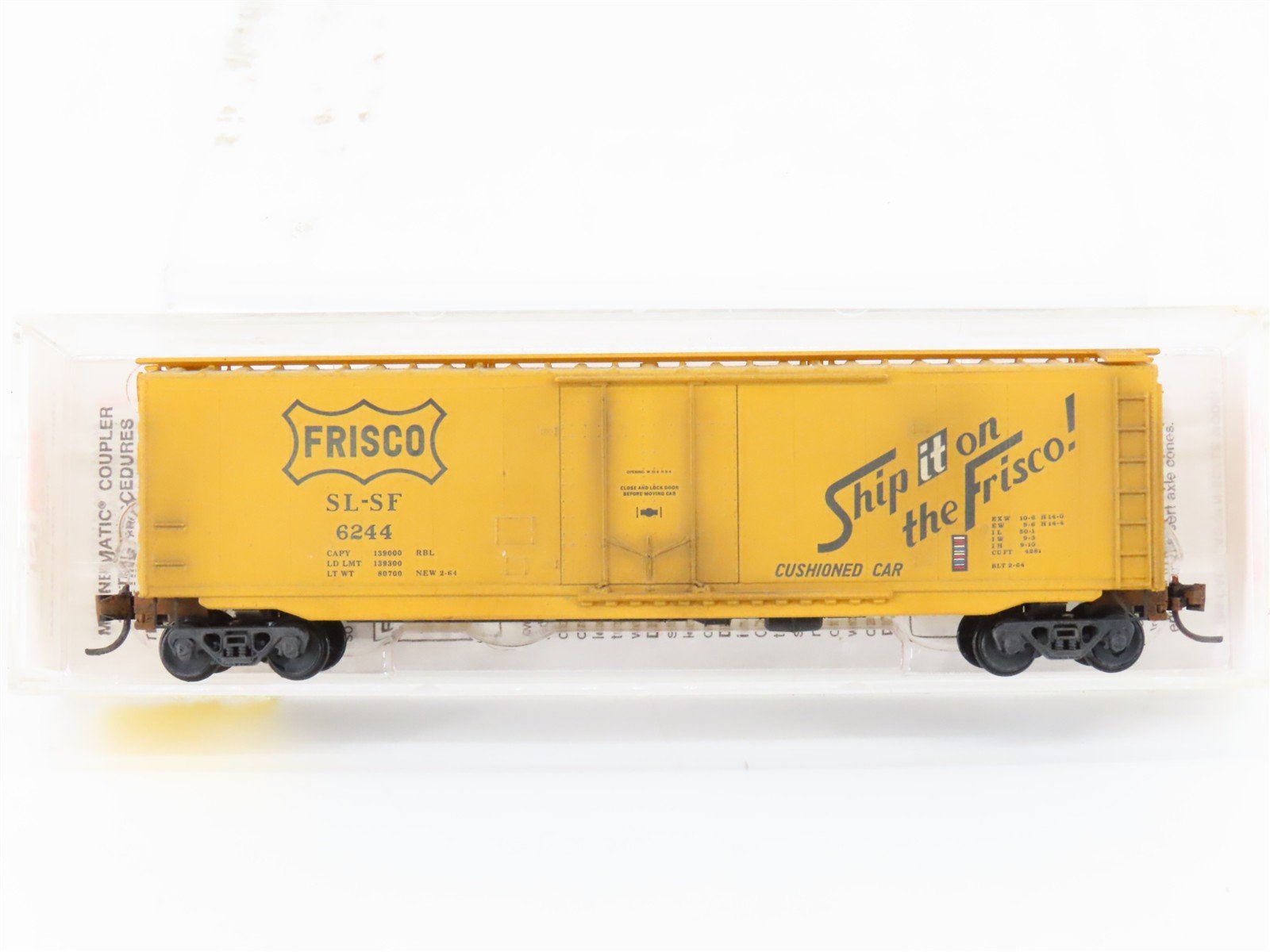N Scale Micro-Trains MTL 32060 SLSF Frisco 50' Boxcar #6244 Weathered