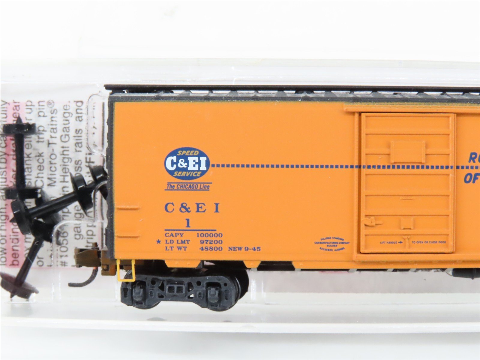 N Micro-Trains 20701 C&EI Chicago & Eastern Illinois 40' Boxcar #1 Weathered