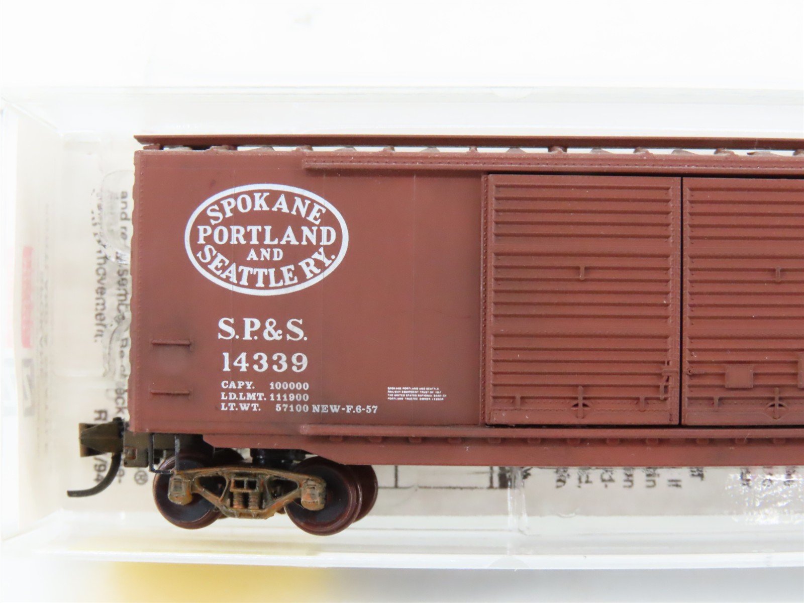 N Micro-Trains 34210 SPS Spokane Portland & Seattle 50' Boxcar #14339 Weathered
