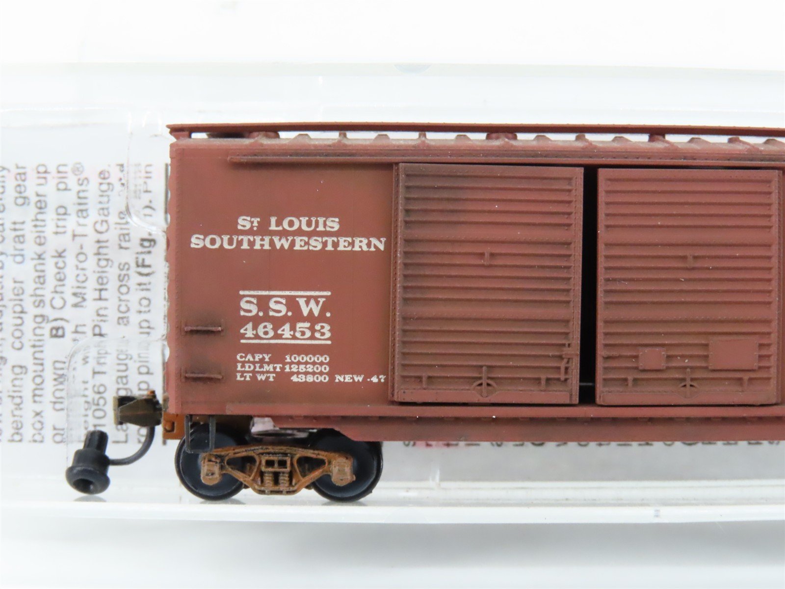N Micro-Trains MTL 23030 SSW Cotton Belt 40' Boxcar #46453 Weathered