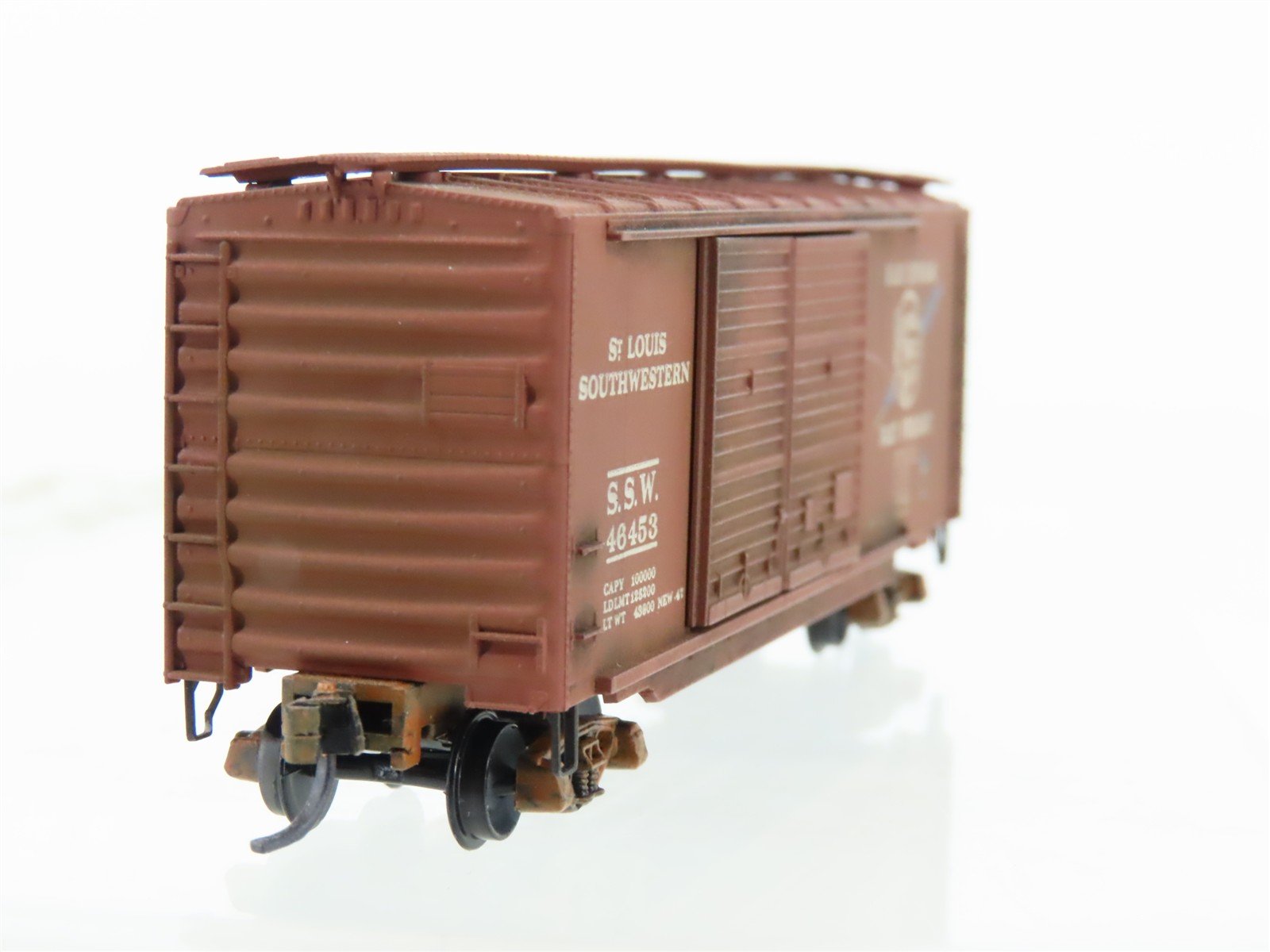 N Micro-Trains MTL 23030 SSW Cotton Belt 40' Boxcar #46453 Weathered