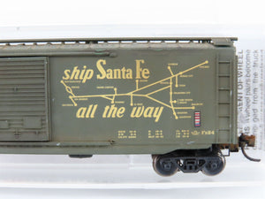 N Scale Micro-Trains MTL 34260 ATSF Santa Fe 40' Boxcar #10000 Weathered