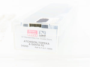 N Scale Micro-Trains MTL 34260 ATSF Santa Fe 40' Boxcar #10000 Weathered