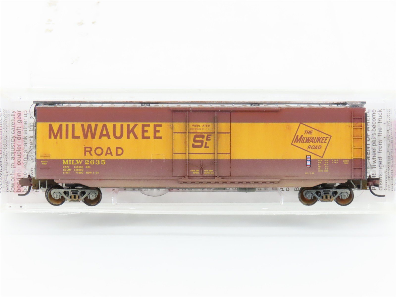 N Scale Micro-Trains MTL 03200420 MILW Milwaukee Road 50' Boxcar #2635 Weathered