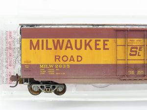 N Scale Micro-Trains MTL 03200420 MILW Milwaukee Road 50' Boxcar #2635 Weathered