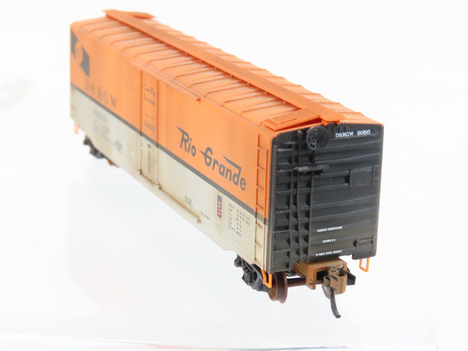 N Scale Micro-Trains MTL 32220 DRGW Rio Grande 50' Boxcar #60810 Weathered
