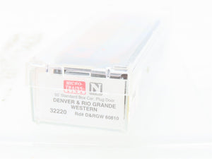 N Scale Micro-Trains MTL 32220 DRGW Rio Grande 50' Boxcar #60810 Weathered