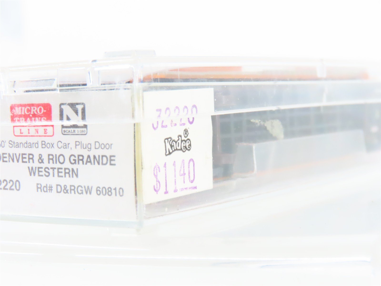 N Scale Micro-Trains MTL 32220 DRGW Rio Grande 50' Boxcar #60810 Weathered