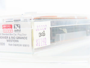 N Scale Micro-Trains MTL 32220 DRGW Rio Grande 50' Boxcar #60810 Weathered