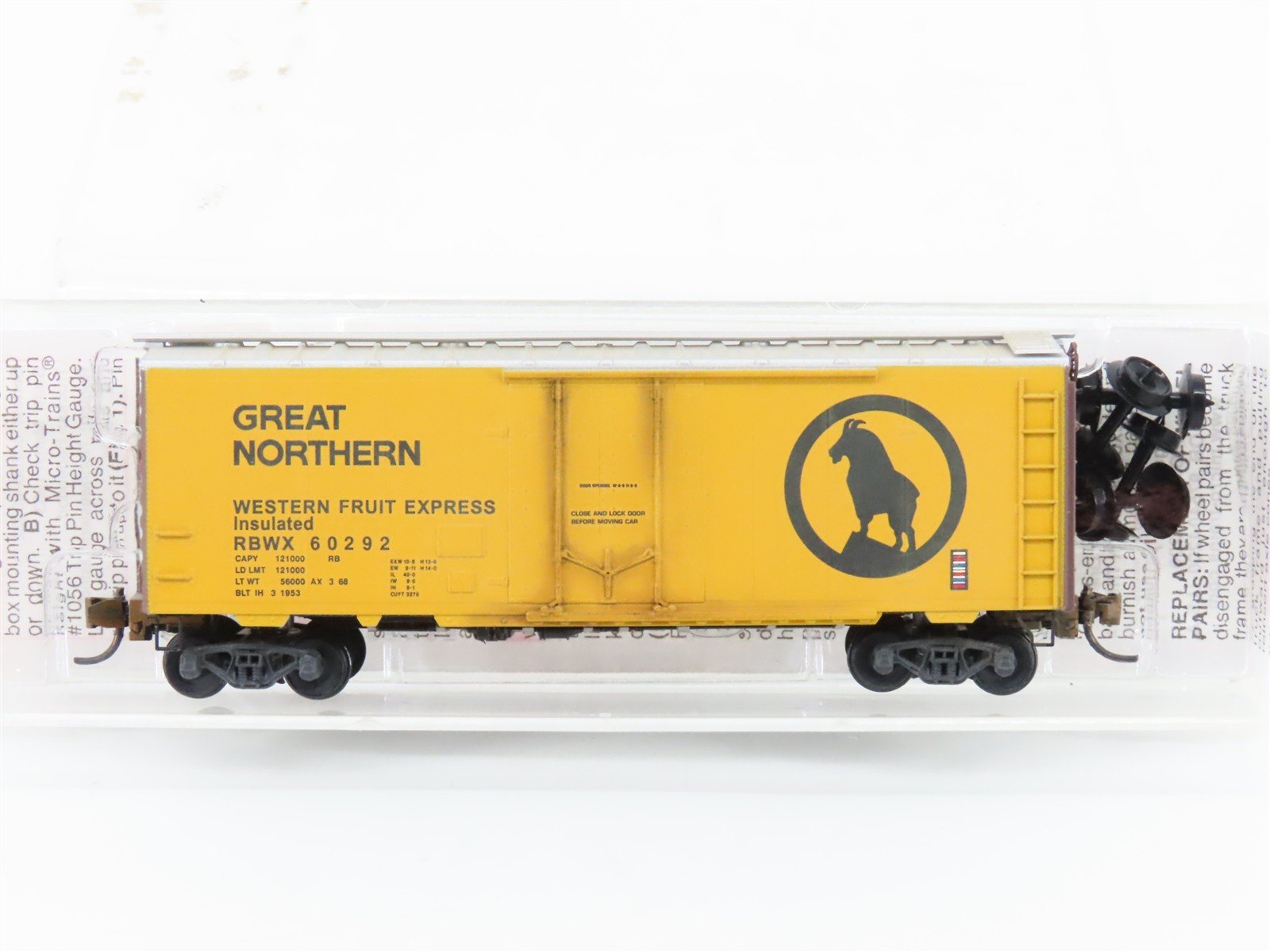 N Scale Micro-Trains MTL 21460 RBWX Western Fruit 40' Boxcar #60292 Weathered