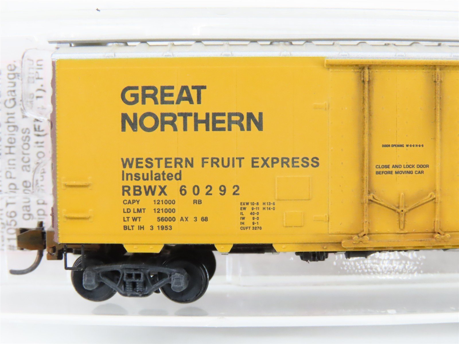 N Scale Micro-Trains MTL 21460 RBWX Western Fruit 40' Boxcar #60292 Weathered
