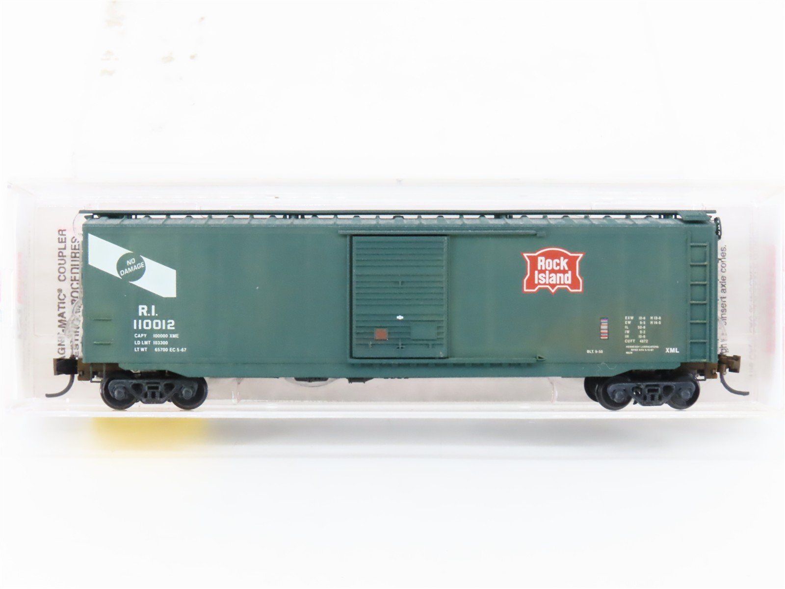 N Scale Micro-Trains MTL 31300 RI Rock Island 50' Boxcar #110012 Weathered