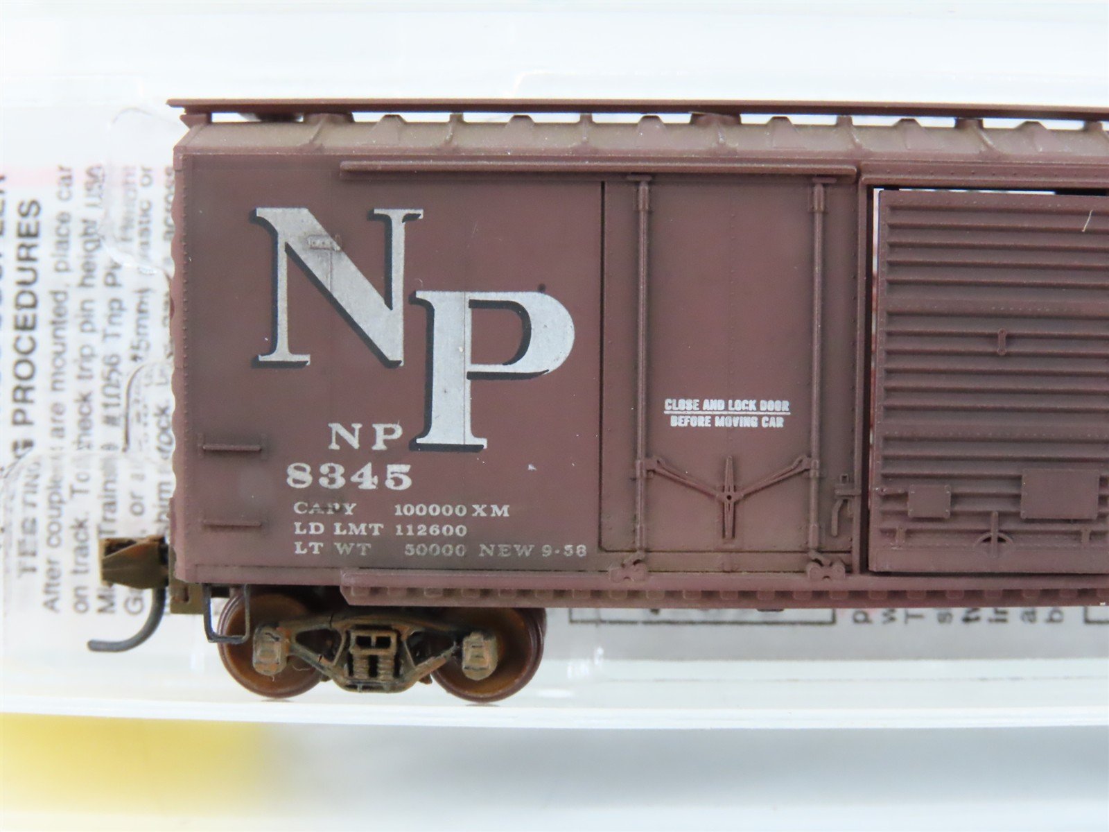N Scale Micro-Trains MTL 20236 NP northern Pacific 40' Boxcar #8345 Weathered