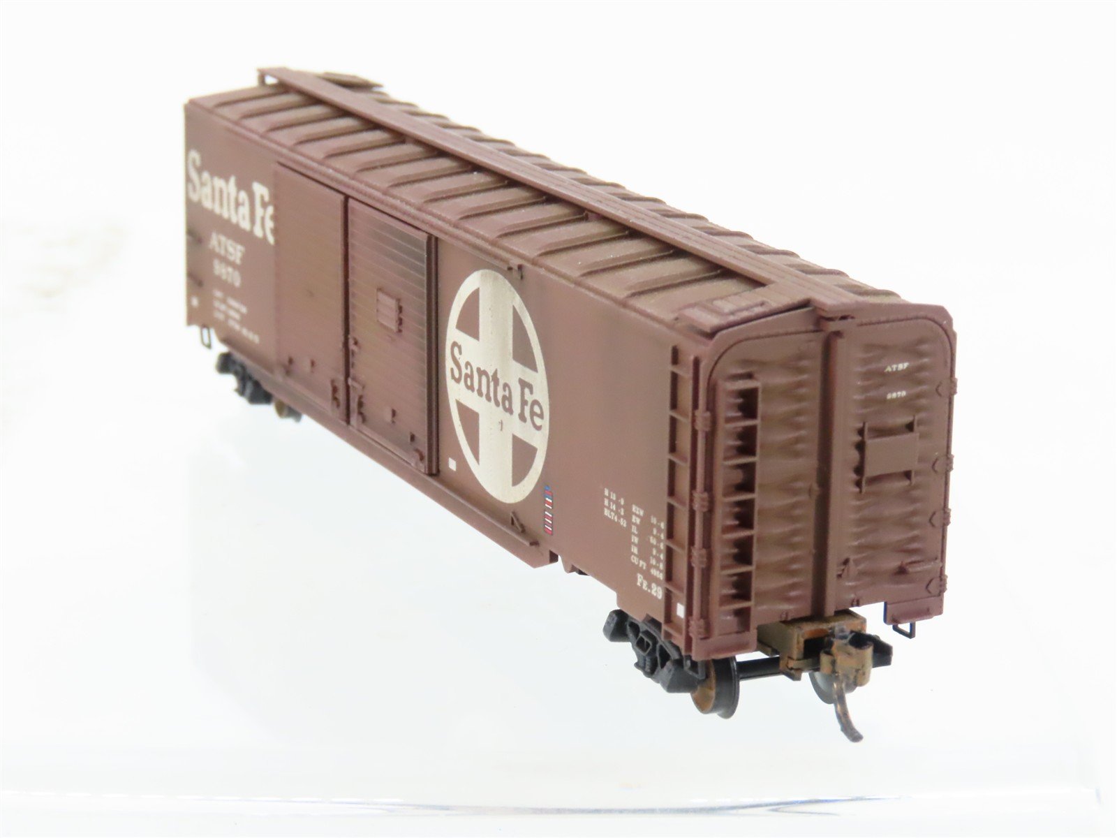 N Scale Micro-Trains MTL 78060 ATSF Santa Fe 50' Boxcar #9870 Weathered