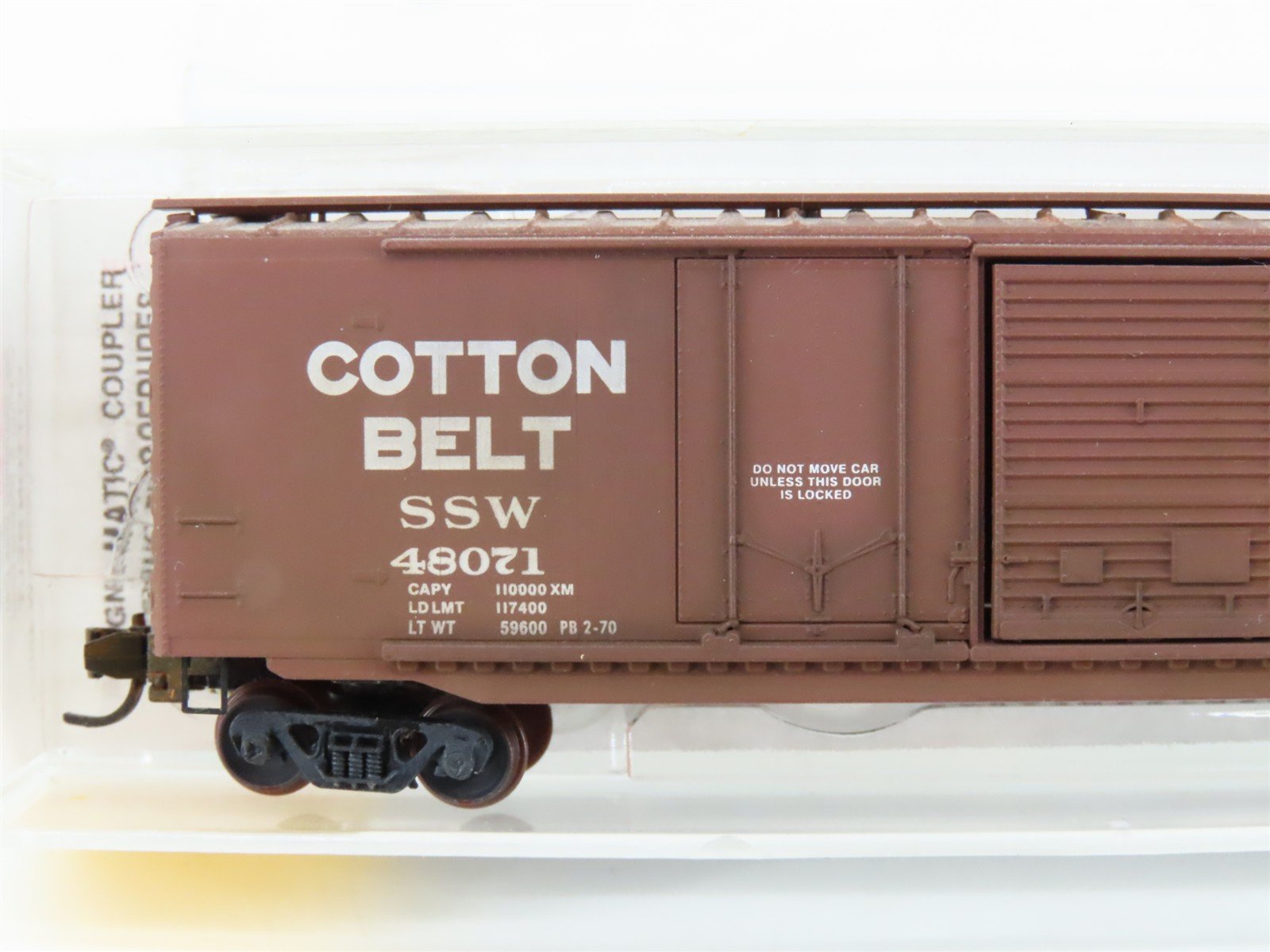 N Scale Micro-Trains MTL 33060 SSW Cotton Belt 50' Boxcar #48071 Weathered