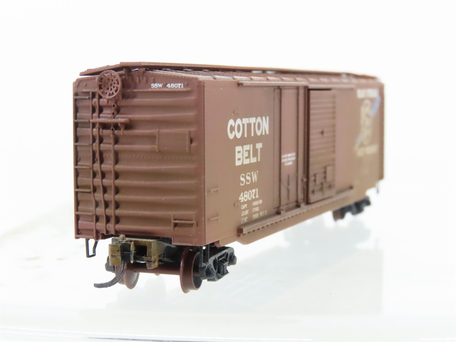 N Scale Micro-Trains MTL 33060 SSW Cotton Belt 50' Boxcar #48071 Weathered