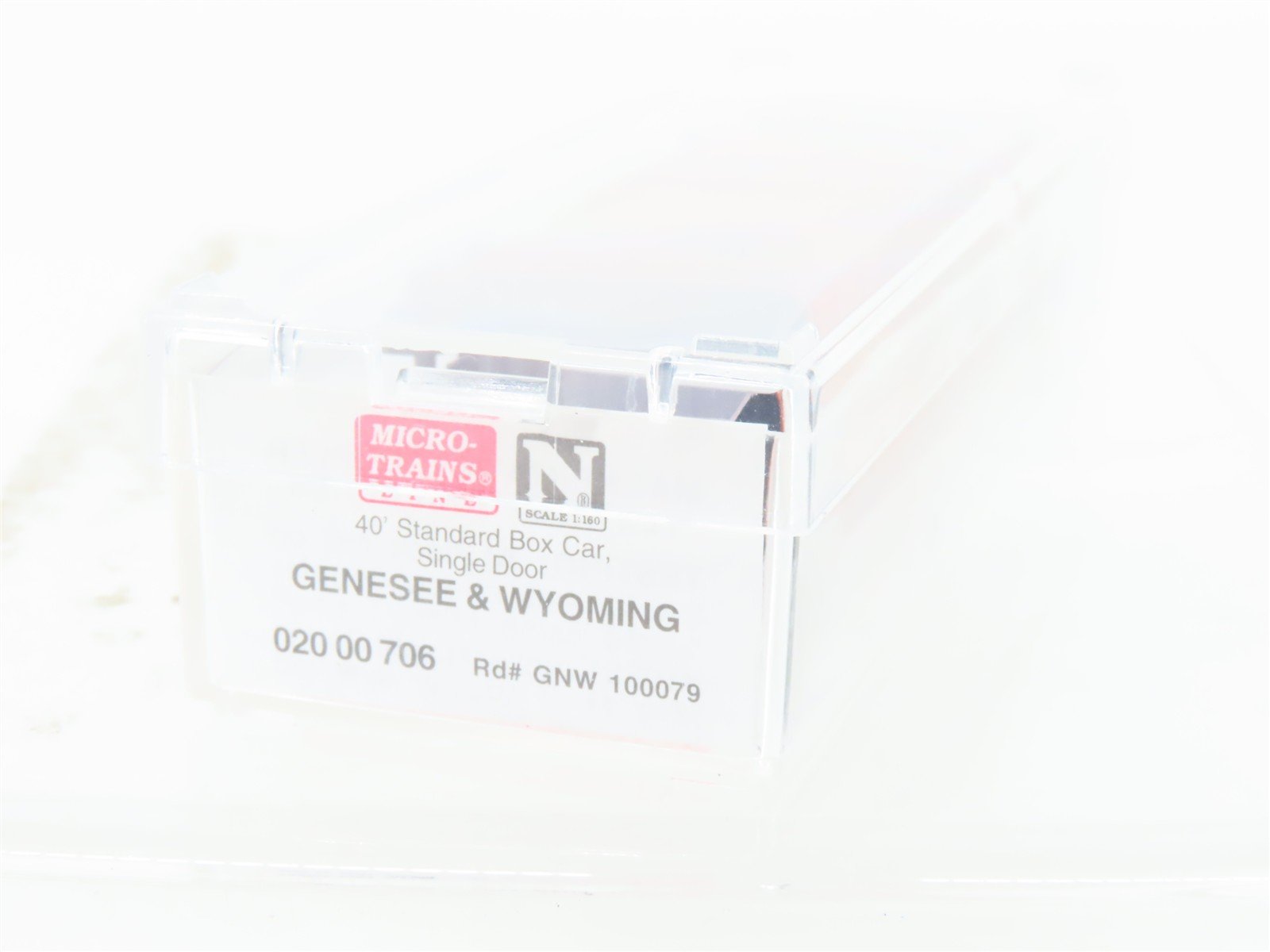 N Micro-Trains MTL 02000706 GNW Genesee & Wyoming 40' Boxcar #100079 Weathered