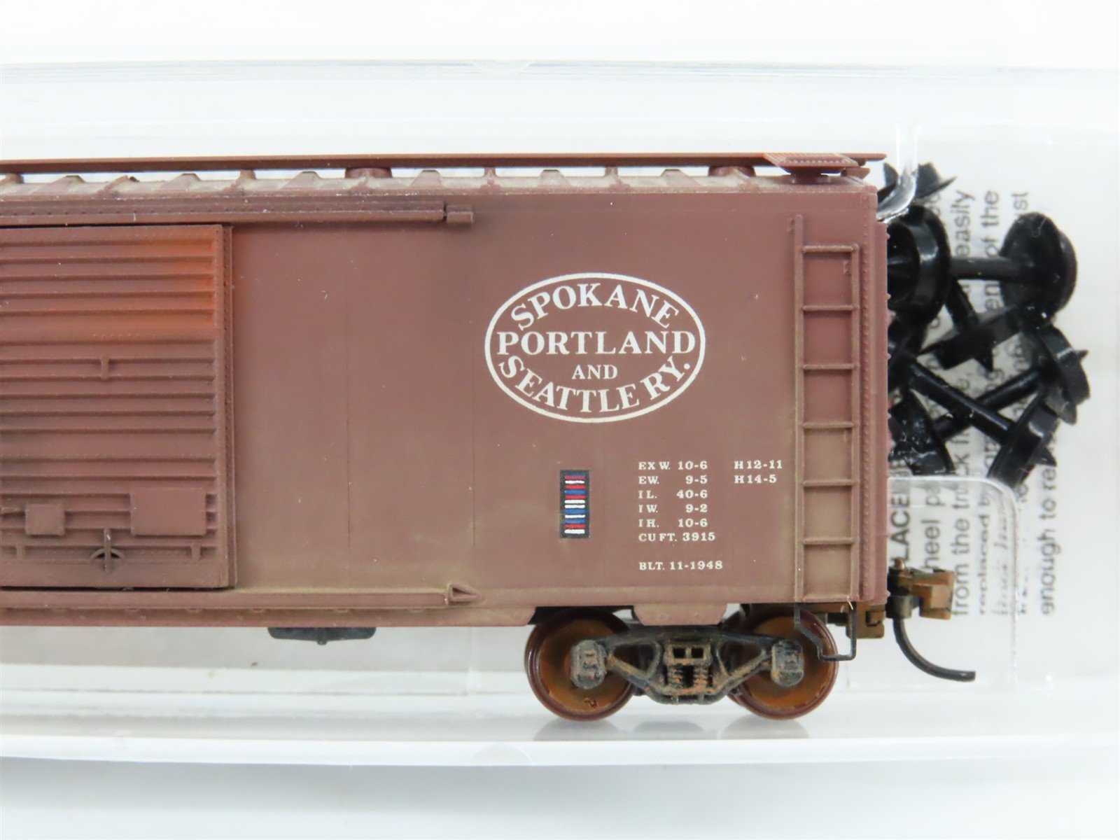 N Micro-Trains MTL 20850 SPS Spokane Portland Seattle 40' Boxcar 12218 Weathered
