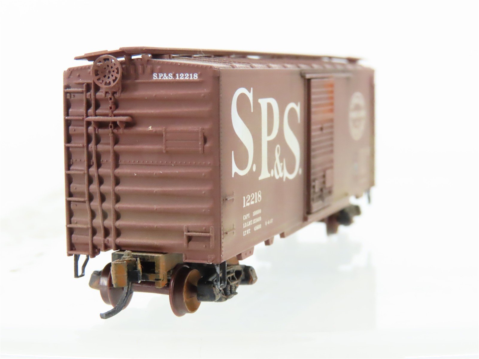 N Micro-Trains MTL 20850 SPS Spokane Portland Seattle 40' Boxcar 12218 Weathered