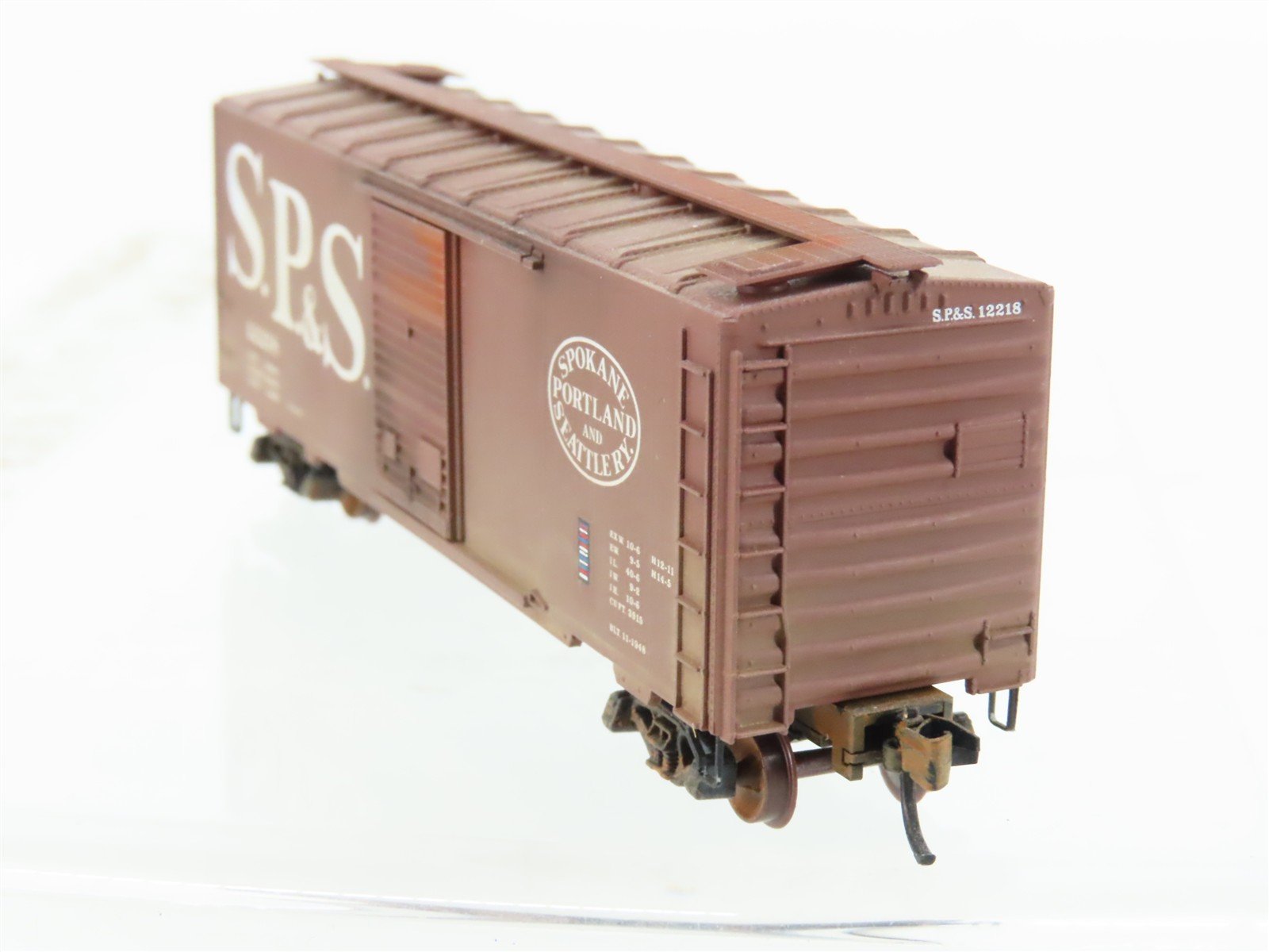 N Micro-Trains MTL 20850 SPS Spokane Portland Seattle 40' Boxcar 12218 Weathered