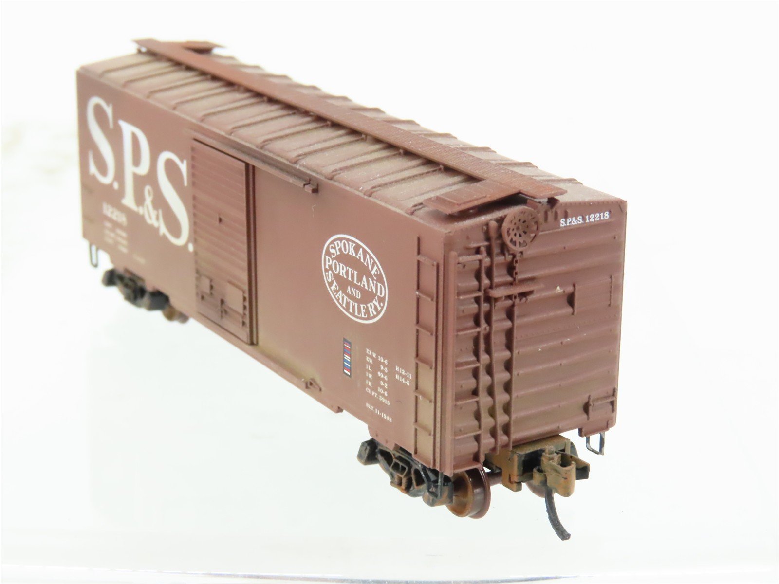 N Micro-Trains MTL 20850 SPS Spokane Portland Seattle 40' Boxcar 12218 Weathered