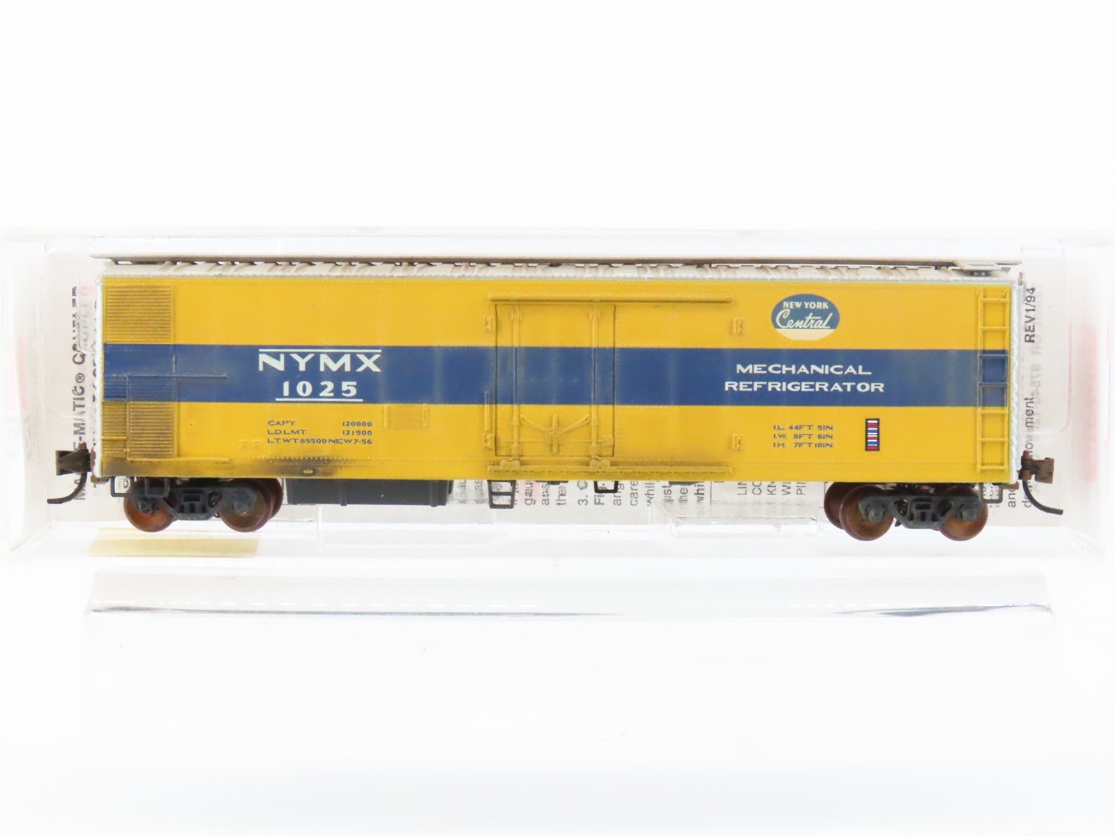 N Scale Micro-Trains MTL 69080 NYMX New York Central 51' Reefer #1025 Weathered