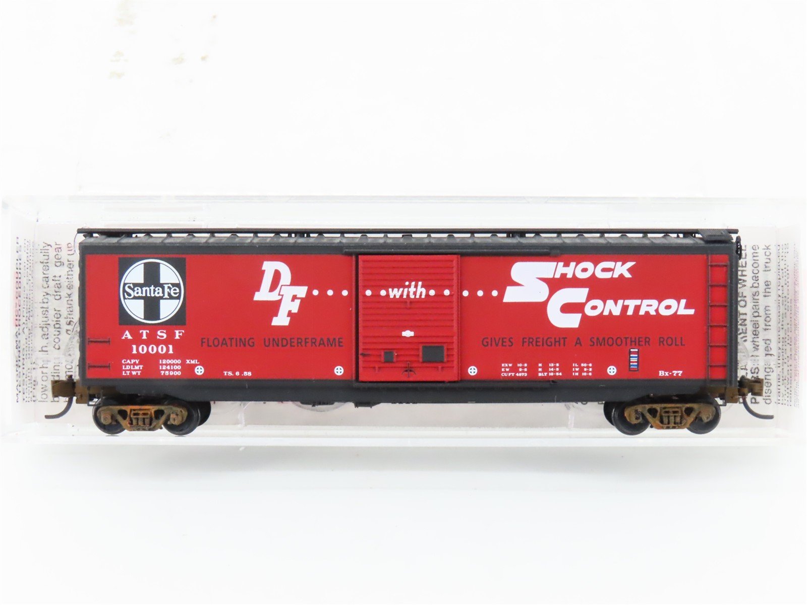 N Scale Micro-Trains MTL 31340 ATSF Santa Fe 50' Boxcar #10001 Weathered