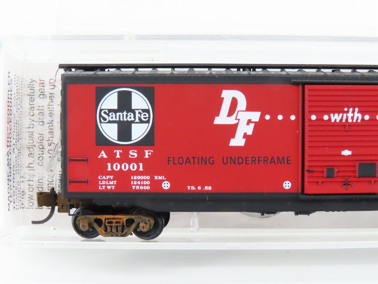 N Scale Micro-Trains MTL 31340 ATSF Santa Fe 50' Boxcar #10001 Weathered